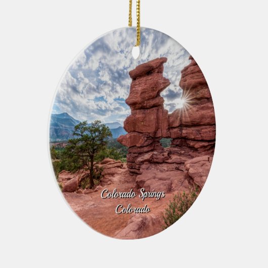 Siamese Twins Colorado Sunset Circle Ornament (Rechts)