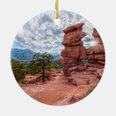 Siamese Twins Colorado Sunset Circle Ornament (Achterkant)