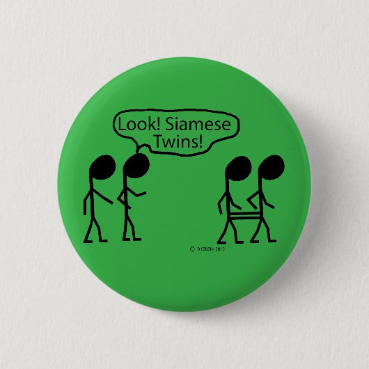 Siamese Twins Ronde Button 5,7 Cm (Voorkant)