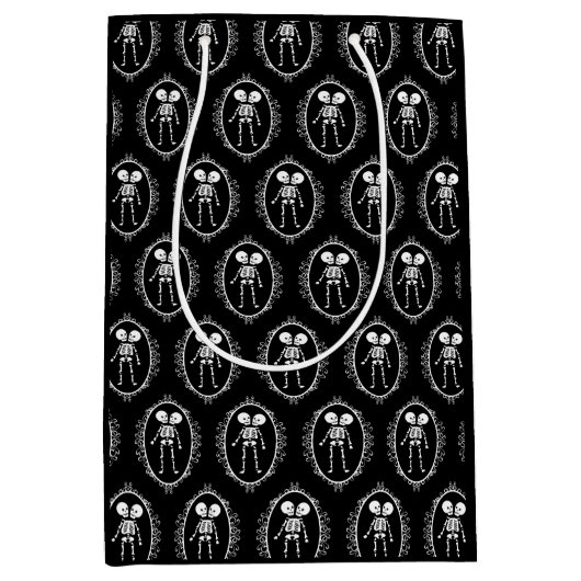Siamese Twins Skeleton Gift Bag Medium Cadeauzakje (Voorkant)