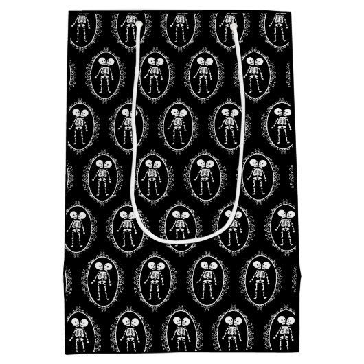 Siamese Twins Skeleton Gift Bag Medium Cadeauzakje (Achterkant)
