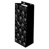 Siamese Twins Skeleton Gift Bag Wijn Cadeautas (Voorkant Gekanteld)