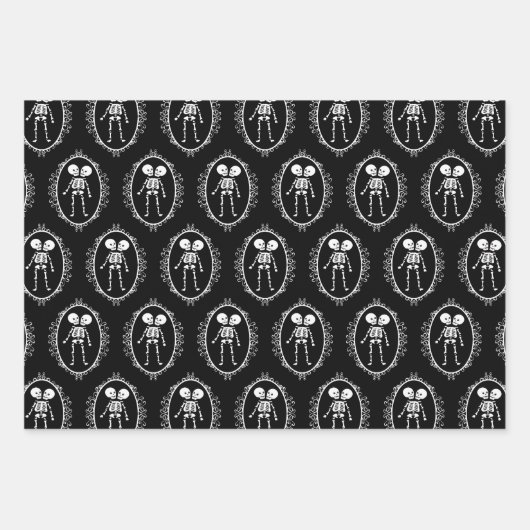 Siamese Twins Skeleton Inpakpapier Vel (Voorkant 3)