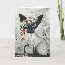 Siamese Valentijn Hearts Feestdagen Kaart