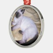 Siamese van het de kunsthuisdier van het metalen ornament (Links)