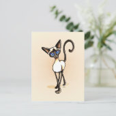 Siamese van-Leiband Art™ van het Zebrapad van het Briefkaart (Staand voorkant)