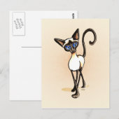 Siamese van-Leiband Art™ van het Zebrapad van het Briefkaart (Voorkant / Achterkant)
