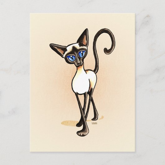 Siamese van-Leiband Art™ van het Zebrapad van het Briefkaart (Voorkant)