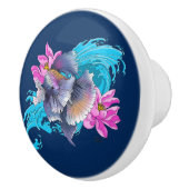 Siamese vechtende vis bloemigen keramische knop (Rechts)