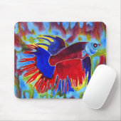 Siamese vechtende vissoort N2 mousepad Muismat (Met muis)