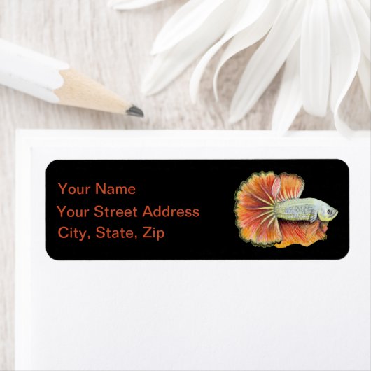 Siamese Vechtvis Etiket (Insitu)