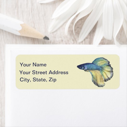 Siamese Vechtvis Etiket (Insitu)