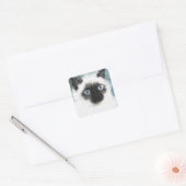 Siamese Vierkante Sticker (Envelop)