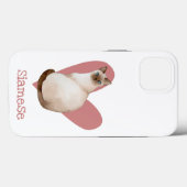 Siamese Waterverf Kat roze hartslag Case-Mate iPhone Case (Achterkant (horizontaal))