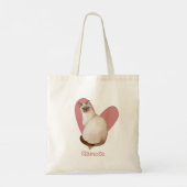 Siamese Waterverf Kat roze hartslag Tote Bag (Achterkant)