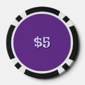 Siamese Witte Kitty Cat Crocus Bloemen Gepersonali Poker Chips (Achterkant)