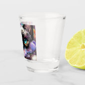 Siamese Witte Kitty Cat Crocus Bloemen Gepersonali Shot Glas (Rechts)