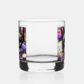 Siamese Witte Kitty Cat Crocus Bloemen Gepersonali Whisky Glas (Links)