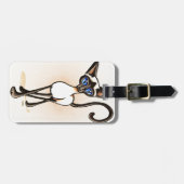 Siamese zegel Point Crosswalk off-Leash Art™ Bagagelabel (Voorkant horizontaal)