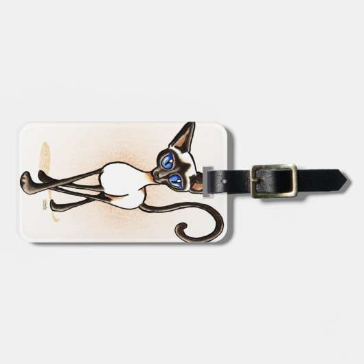 Siamese zegel Point Crosswalk off-Leash Art™ Bagagelabel (Voorkant horizontaal)