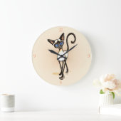 Siamese zegel Point Crosswalk off-Leash Art™ Grote Klok (Huis)