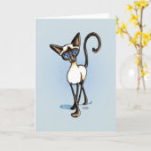 Siamese zegel Point Crosswalk off-Leash Art™ Kaart (Gele Bloem)