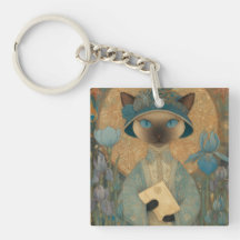 Siamkatze im Jugendstil – Elegantes Katzenkunstwer