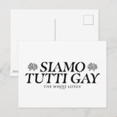 Siamo Tutti Gay - De witte lotus Briefkaart (Voorkant / Achterkant)