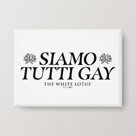 Siamo Tutti Gay - De witte lotus Button (Voorkant)