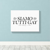 Siamo Tutti Gay - De witte lotus Canvas Afdruk (Insitu (Houten vloer))