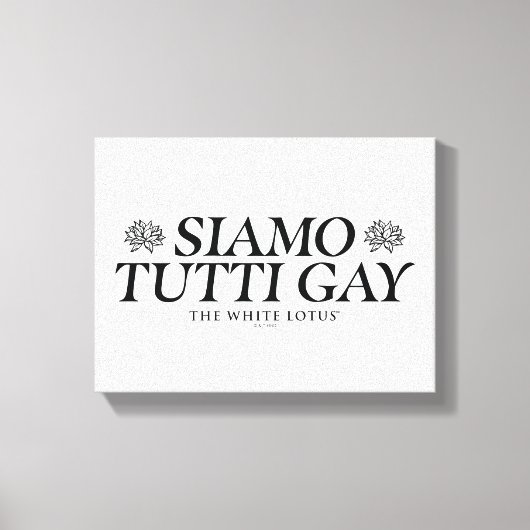 Siamo Tutti Gay - De witte lotus Canvas Afdruk (Voorkant)