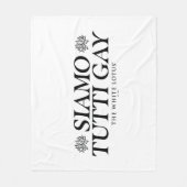 Siamo Tutti Gay - De witte lotus Fleece Deken (Voorkant)