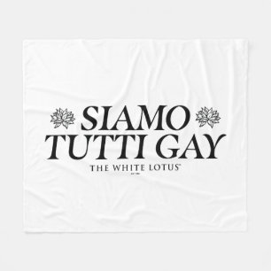 Siamo Tutti Gay - De witte lotus Fleece Deken