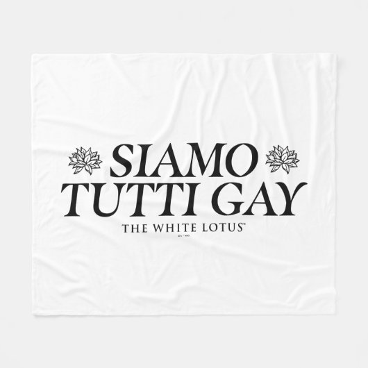 Siamo Tutti Gay - De witte lotus Fleece Deken (Voorkant (Horizontaal))