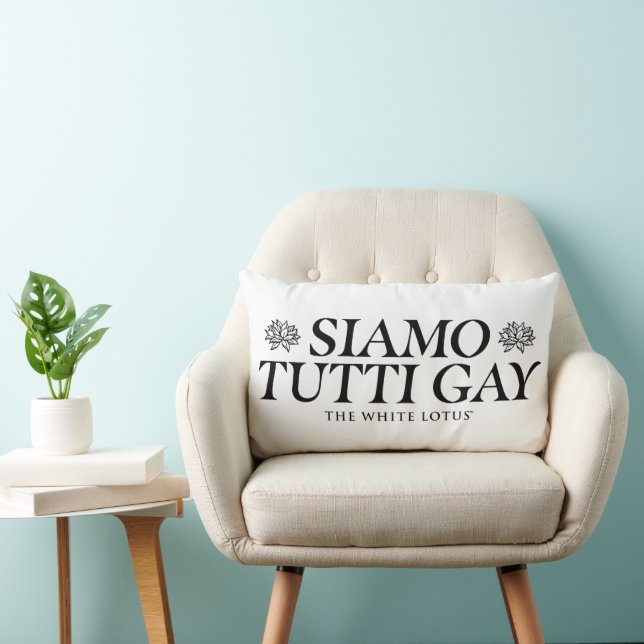Siamo Tutti Gay - De witte lotus Kussen (Stoel)