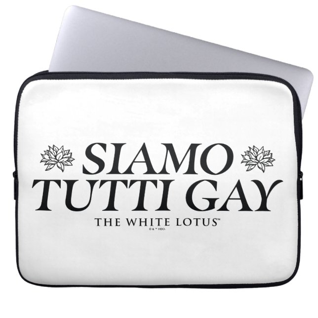 Siamo Tutti Gay - De witte lotus Laptop Sleeve (Voorkant)