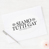 Siamo Tutti Gay - De witte lotus Ovale Sticker (Envelop)