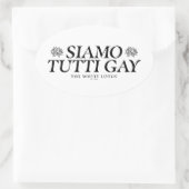 Siamo Tutti Gay - De witte lotus Ovale Sticker (Tas)