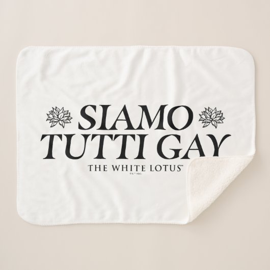Siamo Tutti Gay - De witte lotus Sherpa Deken (Voorkant (horizontaal))