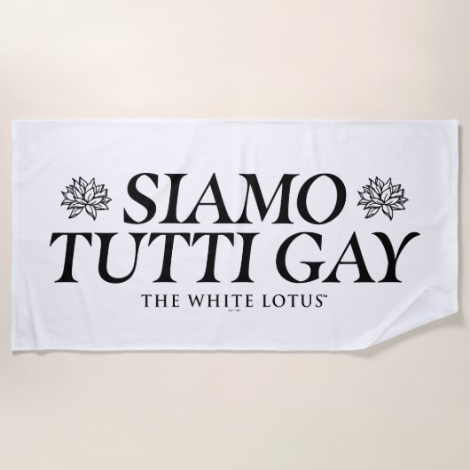 Siamo Tutti Gay - De witte lotus Strandlaken (Voorkant)