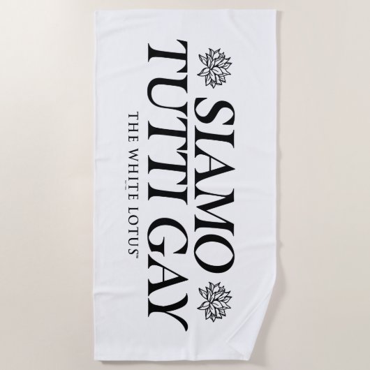 Siamo Tutti Gay - De witte lotus Strandlaken (Voorkant)