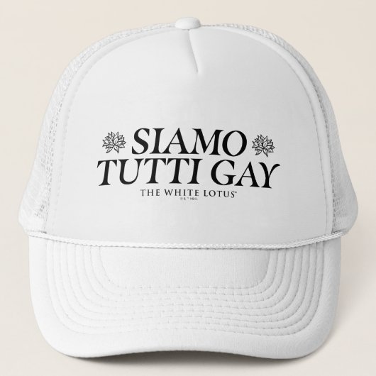 Siamo Tutti Gay - De witte lotus Trucker Pet (Voorkant)