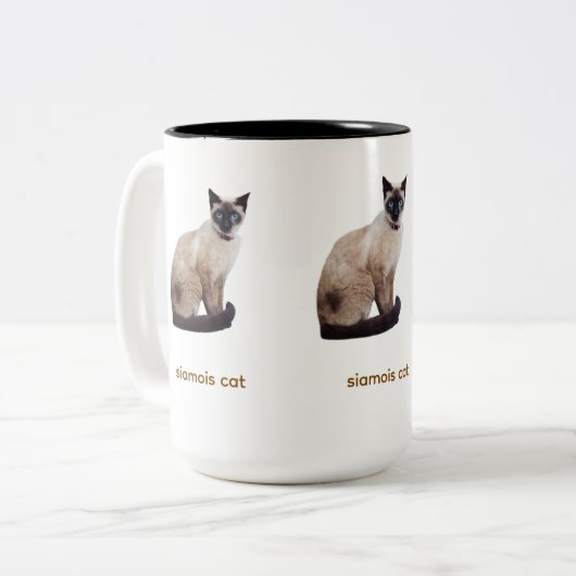 siamois cat mug tweekleurige koffiemok (Voorkant links)