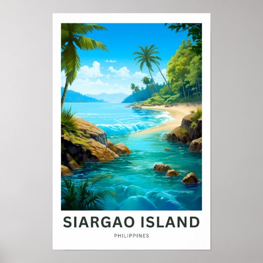 Siargao Island Filipijnen Reisprint Poster (Voorkant)