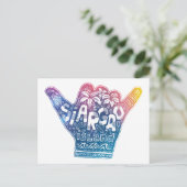 Siargao Island surfbaar shaka hand Briefkaart (Staand voorkant)