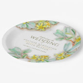 Sibbaldia procumbens wildflower waterverf bruiloft papieren bordje (Gekanteld)