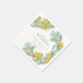 Sibbaldia procumbens wildflower waterverf bruiloft servet (Hoek)