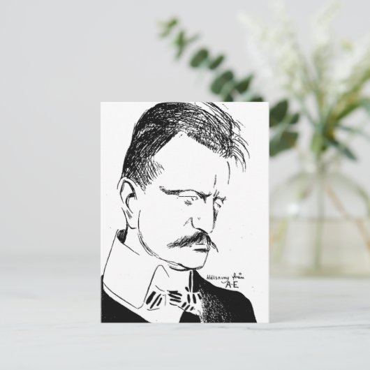 Sibelius: Schets van Albert Engström (1904) Briefkaart (Staand voorkant)