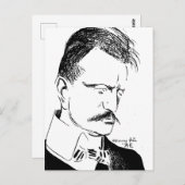 Sibelius: Schets van Albert Engström (1904) Briefkaart (Voorkant / Achterkant)