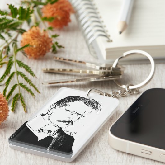 Sibelius: schets van Albert Engström (1904) Keycha Sleutelhanger (Voorkant Rechts)